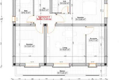 Apartament cu 3 camere decomandat în Giroc - 3