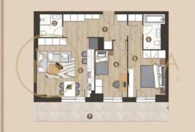 Apartament cu 3 camere decomandat, mobilat în Pipera - 2