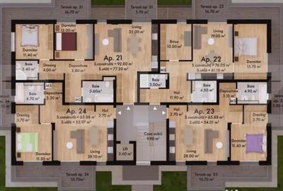 Apartament cu 2 camere semidecomandat în Micro 17 - 4