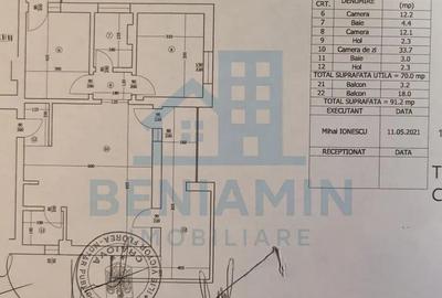 Apartament cu 3 camere semidecomandat în Central - 3