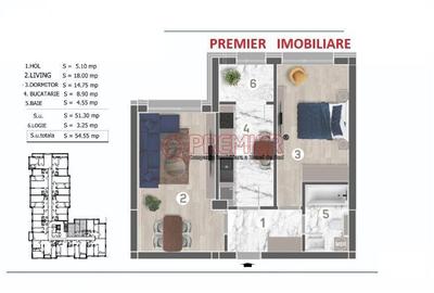 Apartament cu 2 camere decomandat în Central - 1