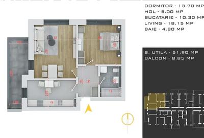 Titan Theodor Pallady metrou 2 Camere decomandat cu balcon generos - 7