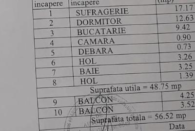 Apartament cu 2 camere semidecomandat în Micro 19