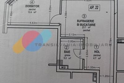 Apartament cu 2 camere semidecomandat în Baciu - 5