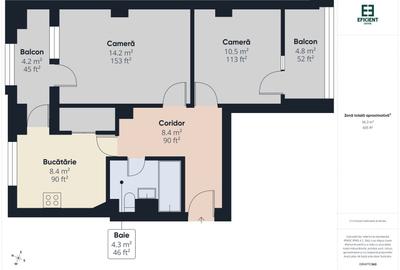 Apartament cu 2 camere în Buziașului - 19