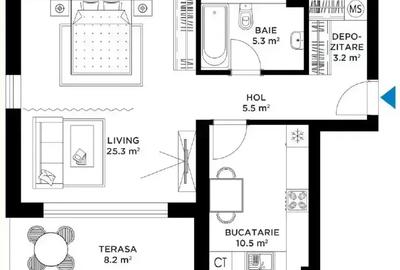 Studio Dublu Sisesti I Straulesti I Metrou - 5