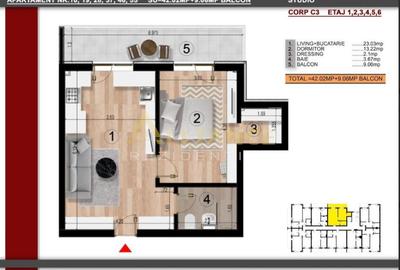 Apartament cu 2 camere semidecomandat în Central - 5