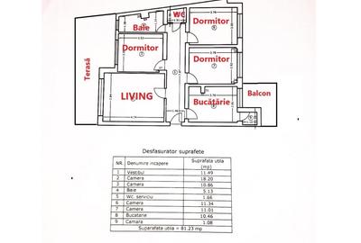 Apartament 4 camere - strada Serdarului I Piata 1 Mai - Clucerului , decomandat - 20