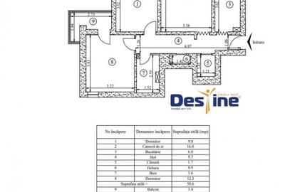 Apartament 3 camere 64 mp intermediar renovat mobilat utilat modern - 15
