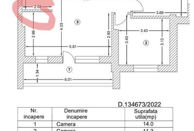 Apartament cu 3 camere semidecomandat, mobilat în Titan - 2