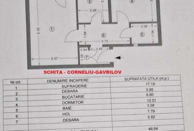 Apartament cu 2 camere decomandat în Central