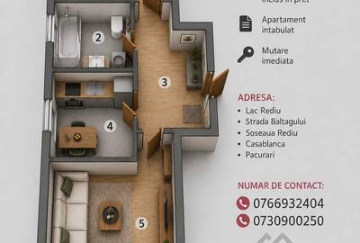 Apartament cu 2 camere decomandat în Păcurari - 1