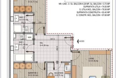 Apartament cu 3 camere decomandat, mobilat în Theodor Pallady - 3
