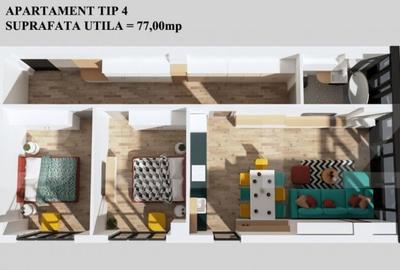 Apartament bloc nou, 77mp, Burdujeni - 4