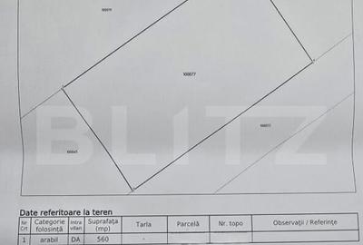TEREN INTRAVILAN - 560 mp. AMATI - 1