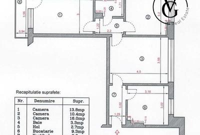 Apartament cu 3 camere semidecomandat, mobilat în Ștefan cel Mare - 7