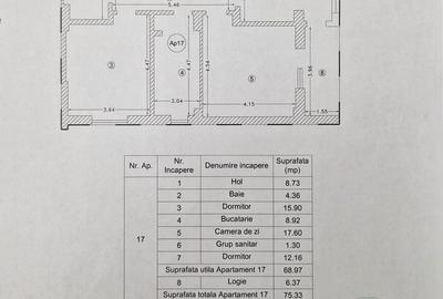 Apartament cu 3 camere în Central - 9