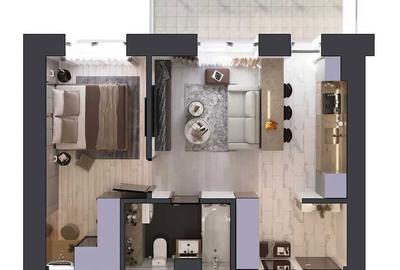 Apartament cu 2 camere semidecomandat în Titan - 5