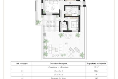 Apartament tip PENTHOUSE, 4 camere de vânzare, direct de la dezvoltator. - 2