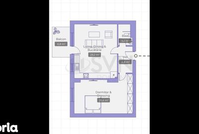 Apartament cu 2 camere în Central