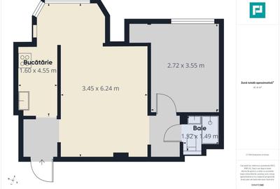 Apartament cu 2 camere semidecomandat în Ultracentral