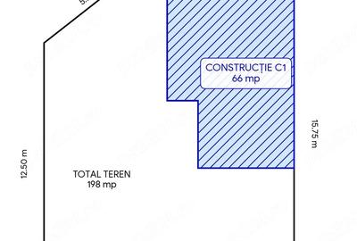 Casă cu 2 camere cu Teren 198 Mp în Colentina