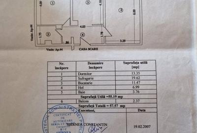 Apartament cu 2 camere în Capitol