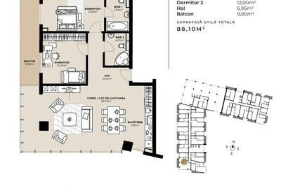 Apartament cu 3 camere în Dorobanți