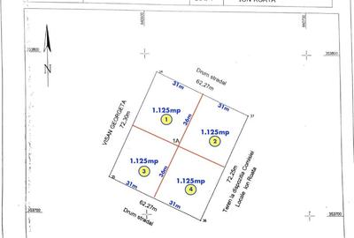 Teren Construcții intravilan de 1125 mp, în Ion Roată - 1