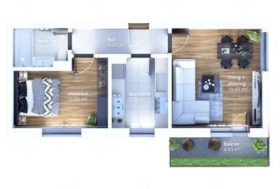 Apartament cu 2 camere decomandat în Timișoara