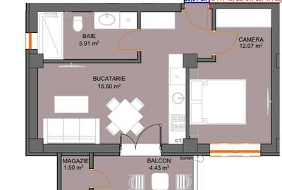 Apartament decomandat în Central