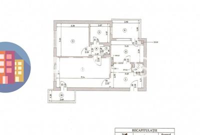 Apartament cu 2 camere semidecomandat în Moșilor