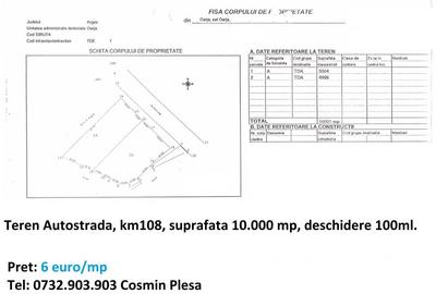 Teren Construcții intravilan de 10000 mp, în Oarja - 2