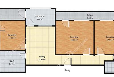 Apartament cu 4 camere decomandat, mobilat în Hipodrom 3 - 12