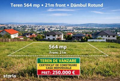 Teren de 564 mp, în Dâmbul Rotund
