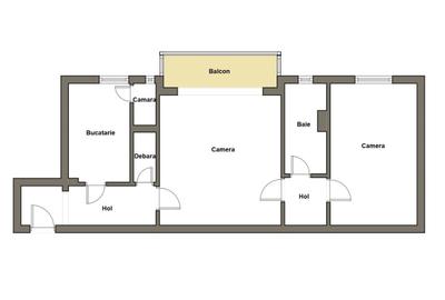 Apartament cu 2 camere semidecomandat în Aurel Vlaicu - 2