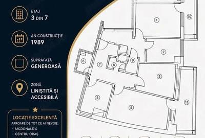 Apartament cu 3 camere decomandat în Ultracentral - 1