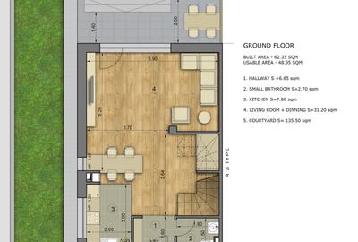 Duplex cu 4 camere cu Teren 248 Mp în Ștefăneștii de Jos - 19
