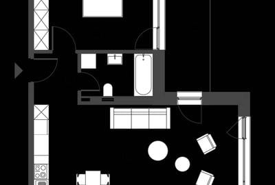 Apartament cu 2 camere decomandat în Central