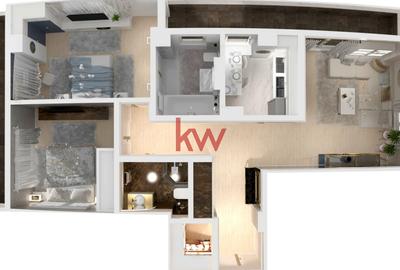 Apartament cu 3 camere decomandat în Frumoasa - 2