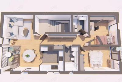 Apartament cu 3 camere decomandat în Șagului