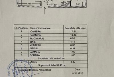 Apartament cu 2 camere decomandat în Moșilor