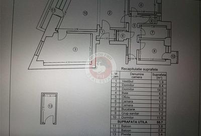 Apartament cu 3 camere semidecomandat în Cantemir