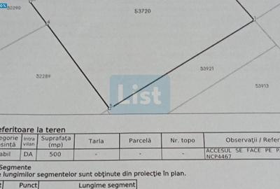 Teren Construcții intravilan de 500 mp, în Central - 1