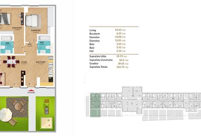 Apartament 3 camere ~ Gradina 40 mp ~ Finisaje lux - 11