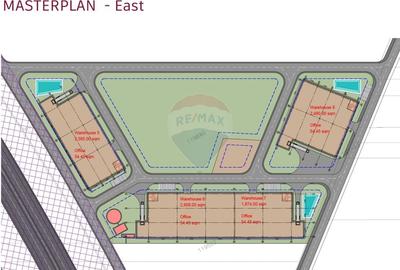 Teren logistic, PUZ aprobat, 7,63 ha, platforme + hale 23.396 mp. A0 - 6