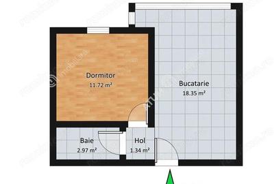 Garsoniera decomandata etaj 1 si loc de parcare zona Turnisor - 6