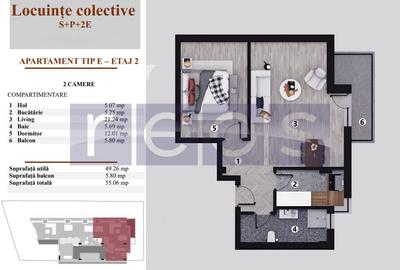 Apartament cu 2 camere decomandat în Jiului - 9