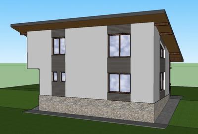 Teren in sat, cu vedere larga, langa rau, si fundatie casa P+1 - 3