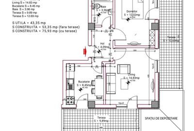 Apartament cu 2 camere decomandat în Central - 1
